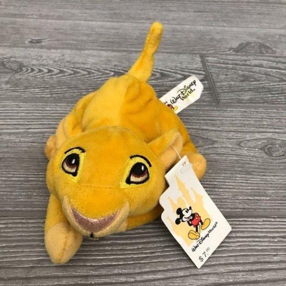 Nwt Vintage Disney simba lion king plush toy stuffed animal bean bag